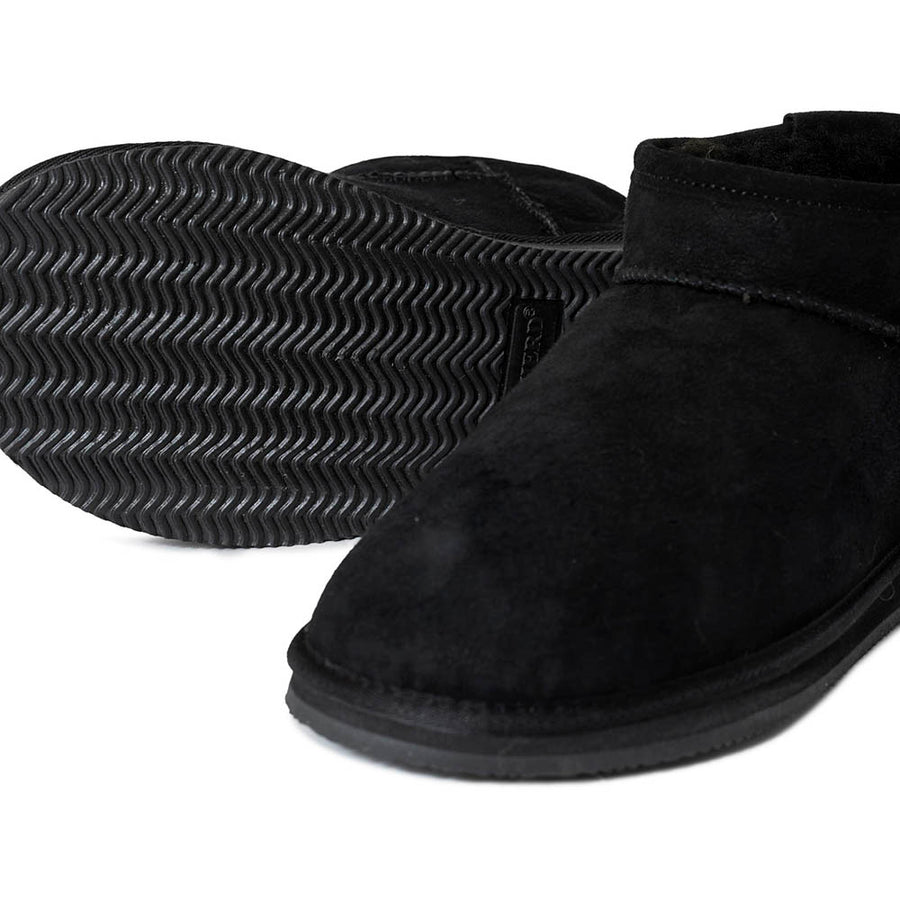 Kim Black Suede Leather Outdoor
