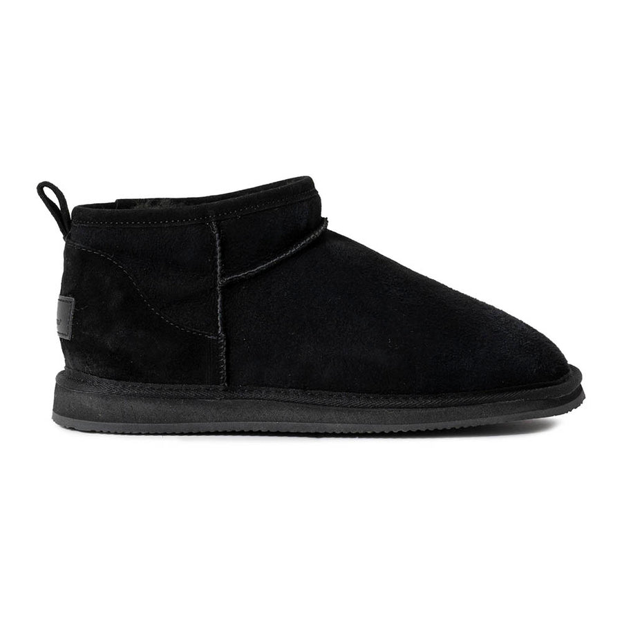 Kim Black Suede Leather Outdoor