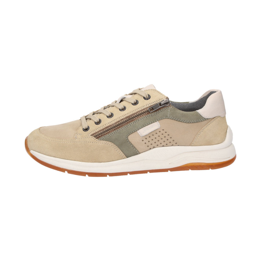 Turibio-702-J 10479 Beige Multi Lace-Up Trainers