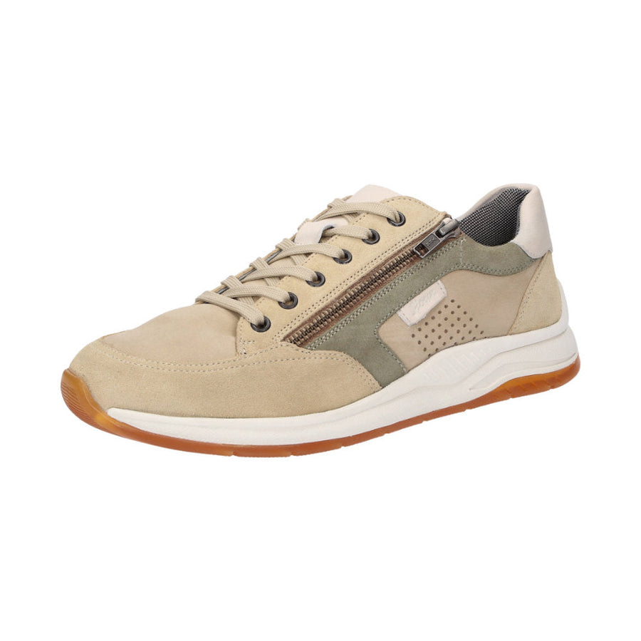 Turibio-702-J 10479 Beige Multi Lace-Up Trainers