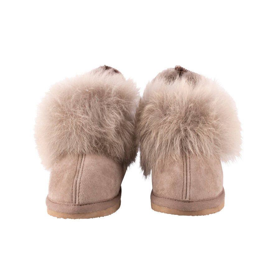 Shepherd of Sweden Amalia Stone Sheepskin Slippers