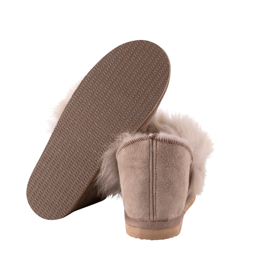 Shepherd of Sweden Amalia Stone Sheepskin Slippers