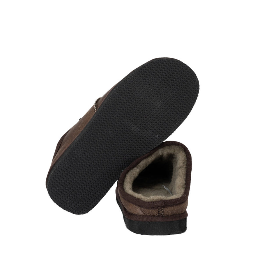 Shepherd of Sweden Bobo Stone Oiled Antique Sheepskin Slippers