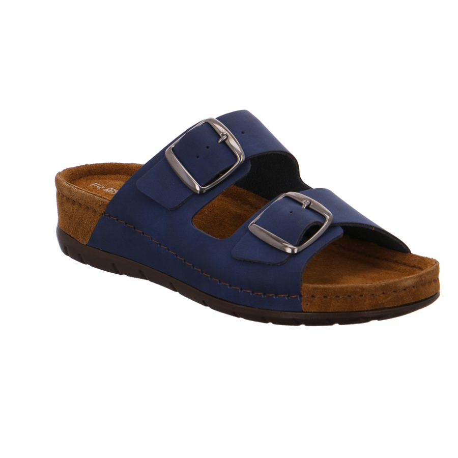 LAST PAIRS £50  Rohde 5856-56 Ocean Blue Washable Nubuck Leather Twin Buckle Fastening