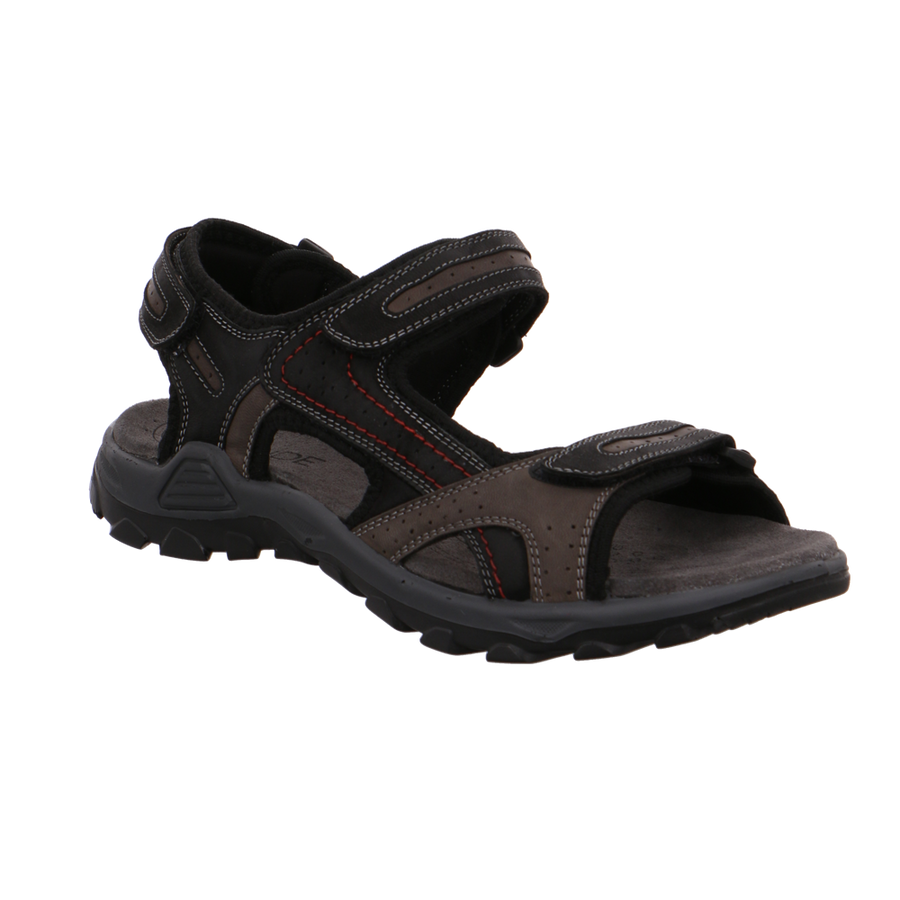 5945-90 Rafferty Man's Black Nubuck Sandals
