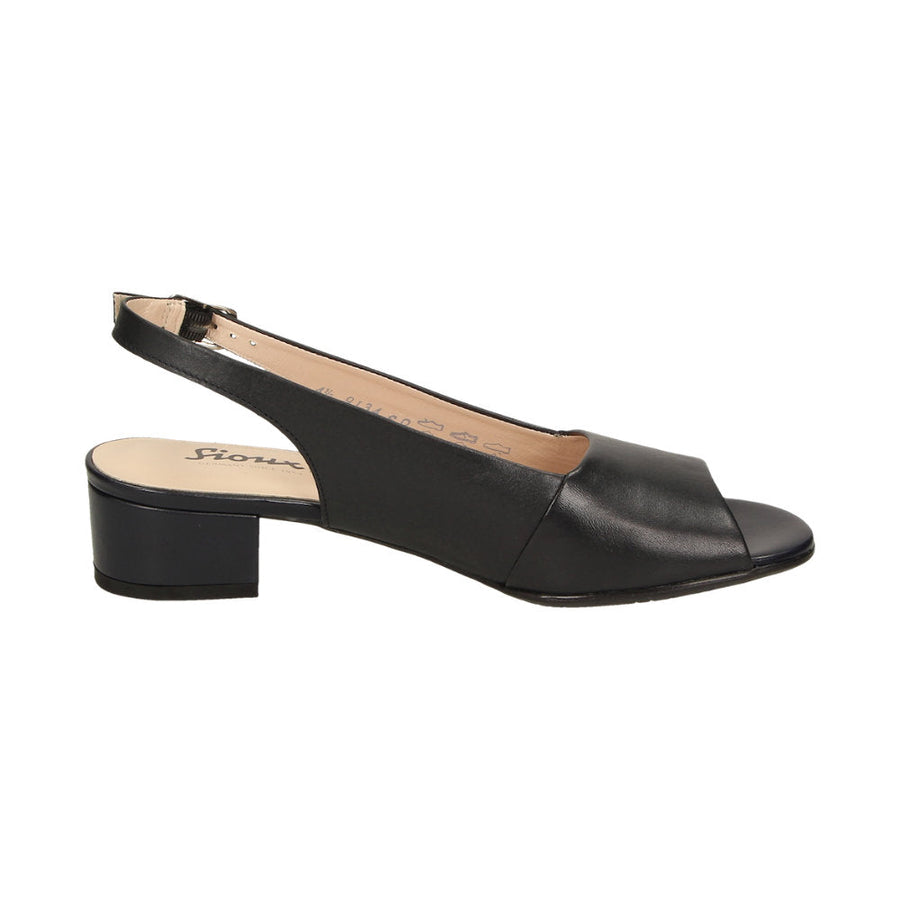 Zippora 63633 Black Slingback Sandals