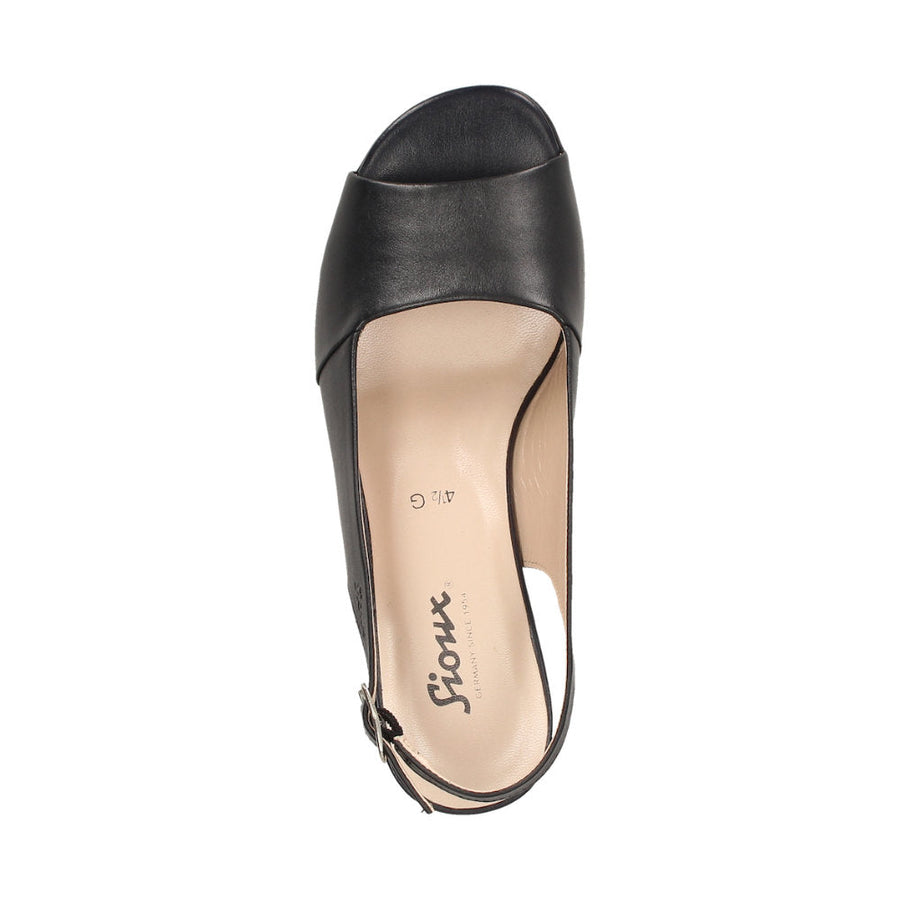 Zippora 63633 Black Slingback Sandals