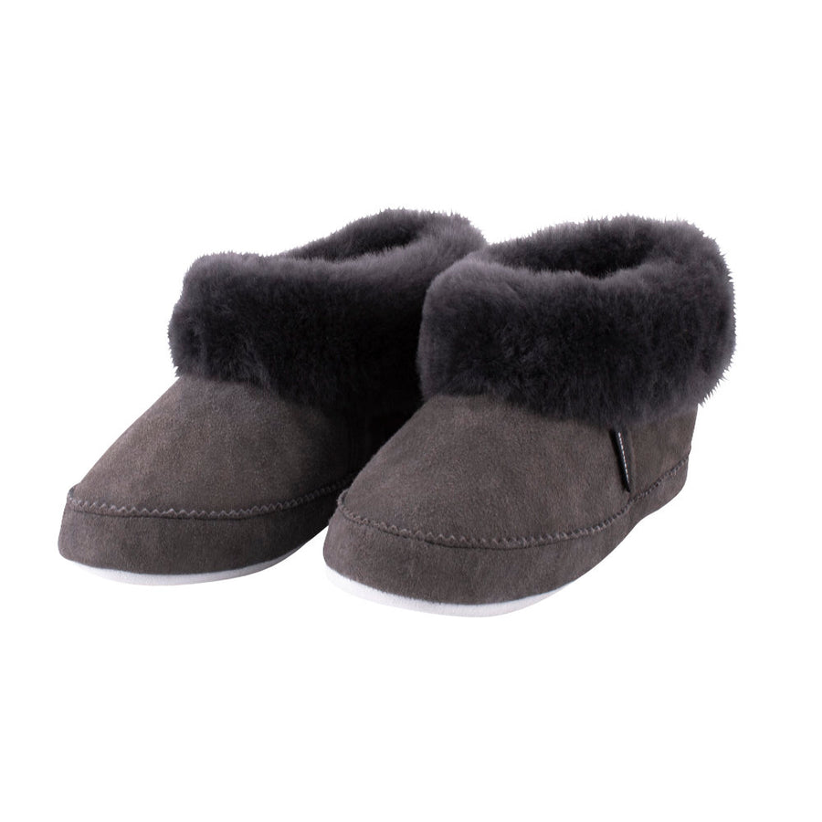 Shepherd of Sweden Emmy Asphalt Sheepskin Slippers