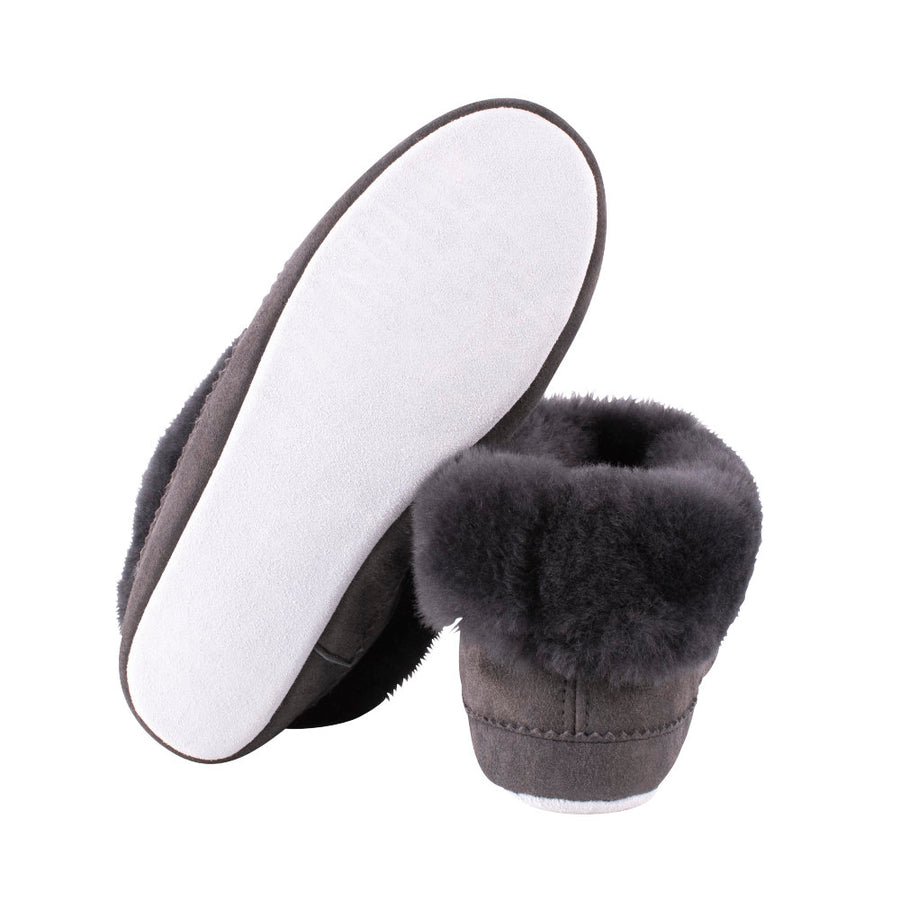 Shepherd of Sweden Emmy Asphalt Sheepskin Slippers