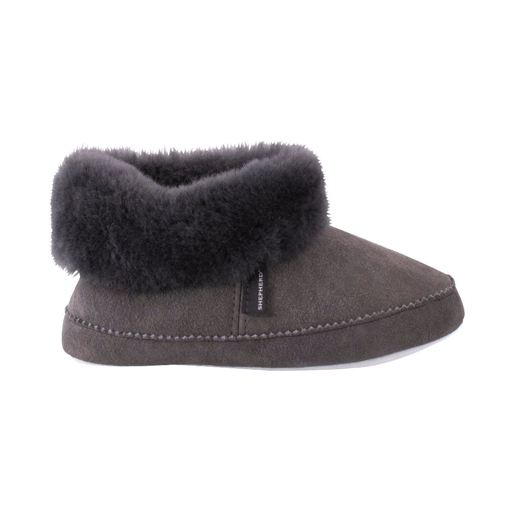 Shepherd of Sweden Emmy Asphalt Sheepskin Slippers