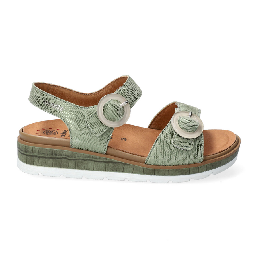 Myranda 8126 Green Almond Leather Sandal
