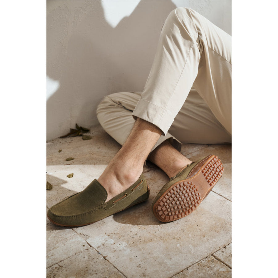Callimo 12135 Green/Brown Moccasin