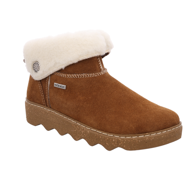 6128-76 Cuoio Tan Washable Velour Leather Ankle Bootees