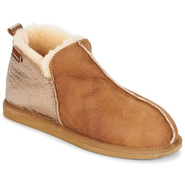 Annie Antique Cognac/Gold Natural sheepskin